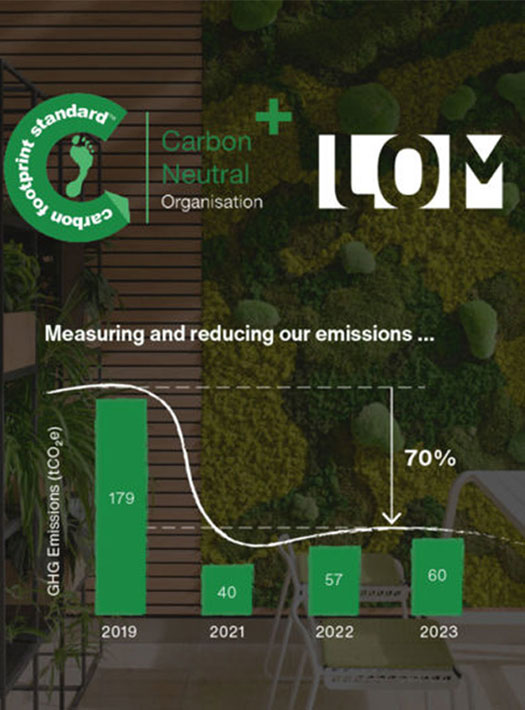 Five years on, LOM are now Carbon Neutral Plus! | News | LOM - LOM